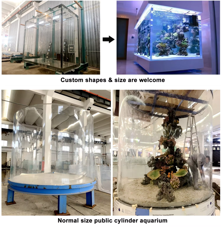 Aquarium Project Construction Large Fish tank Custom Manufacturers Aquarium Super Large Acrylic Fish tank Customized