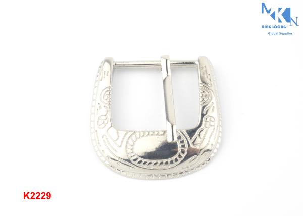Nickle Color Plating Casual Belt Buckle , Metal Strap Adjuster Buckle 30mm