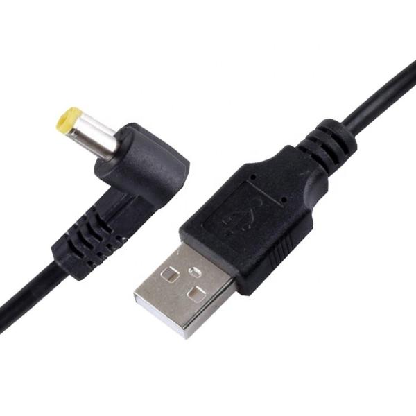 90 Degree Angle L Shape 1m USB to DC Male 4.0x1.7mm Extension Charger Cable