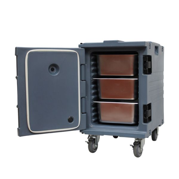 Stackable Ergonomic Insulated Pan Carrier 90L 3 Layers Insulated Food Transport Containers