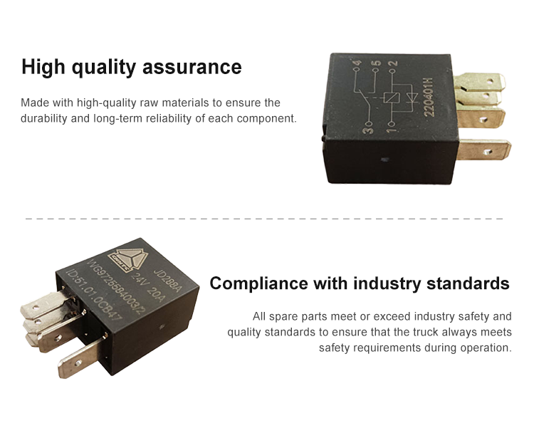Relay de conversión con diodo 24v 5pin WG9725584003 para Sinotruk HOWO