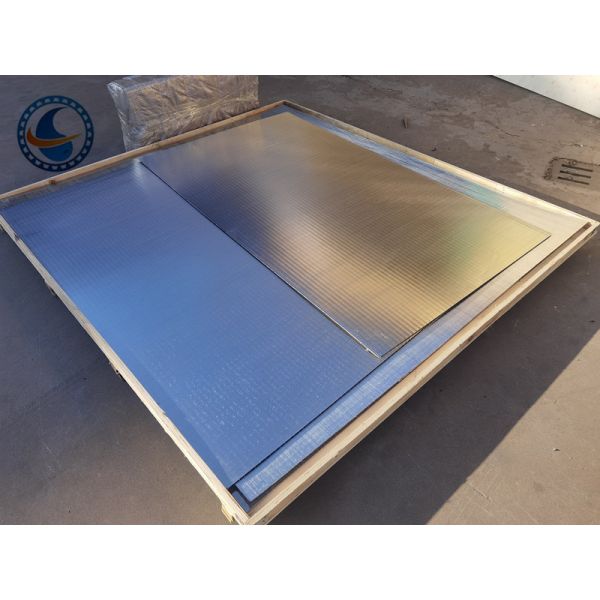 Stainless Steel Slotted Vee Wedge Wire Screen Panels Electric Resistance Welding