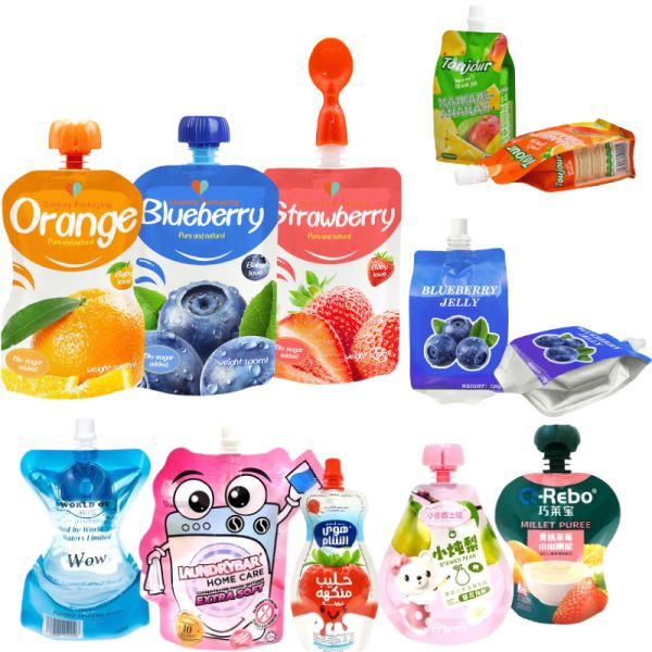 90g Apple Puree Baby Food Spout Bag With Anti-Swallowing Lid