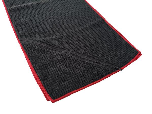 Toalha absorvente dos esportes do waffle 100x40cm de Microfiber com o bolso do zíper multifuncional