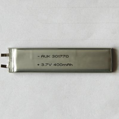 Bateria LiPo Pequena Personalizada 3.7V 400mAh 301770 Célula LiPo 3mm Espessura