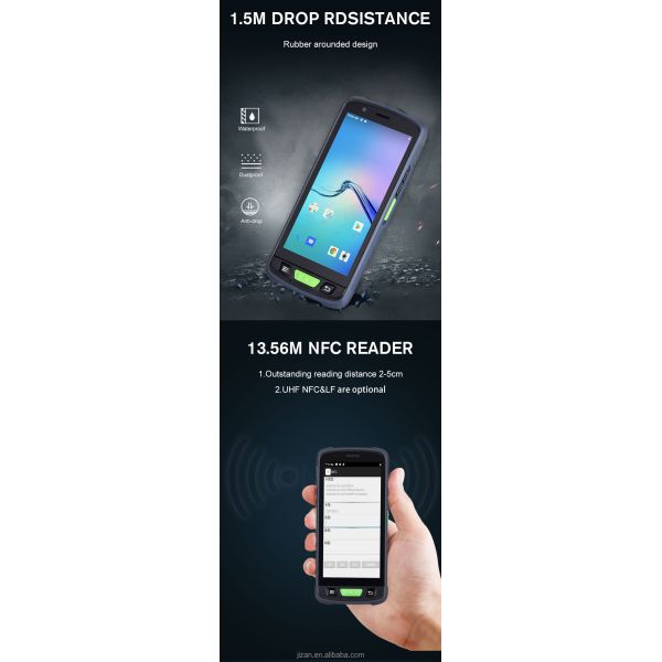 2.0GHz Octa-core Portable Rugged Android 9.0 4G Barcode Scanner PDA UHF IF HF NFC