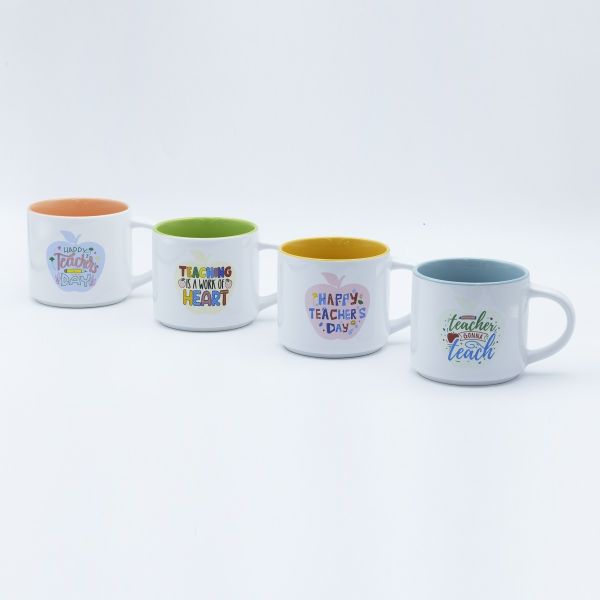 Ceramic Teacher's Day Mug with Decal Fired Finish and Customizable Design for Memorable Gifts