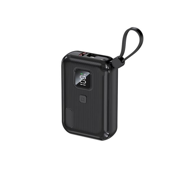 Mini Power Bank portátil 10000mAh 22,5W PD com PD22,5W de entrada e 21700 tipo de bateria