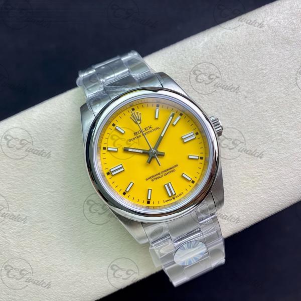 Oyster Perpetual Luxury Rolex Watch Yellow Dail 41MM Movement 3230 Super Clone Watch