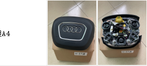 Double Explosion Inflator Driver Airbag Replacement Black For Audi A4 A6
