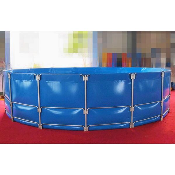 15000L PVC Tarpaulin Round Fish Pond For Aquaculture Fish Pond Plastic Tank Collapsible Fish Tank