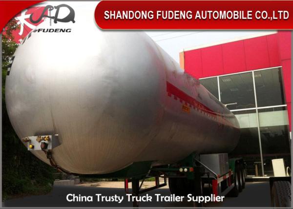 Auto Cylindrical LPG Tank Trailer With Ellipse Head  50cbm Three Axles