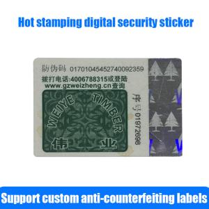 Silicone Paper Backingmaterial Hot Stamping Label Custom Order Glossy Finish