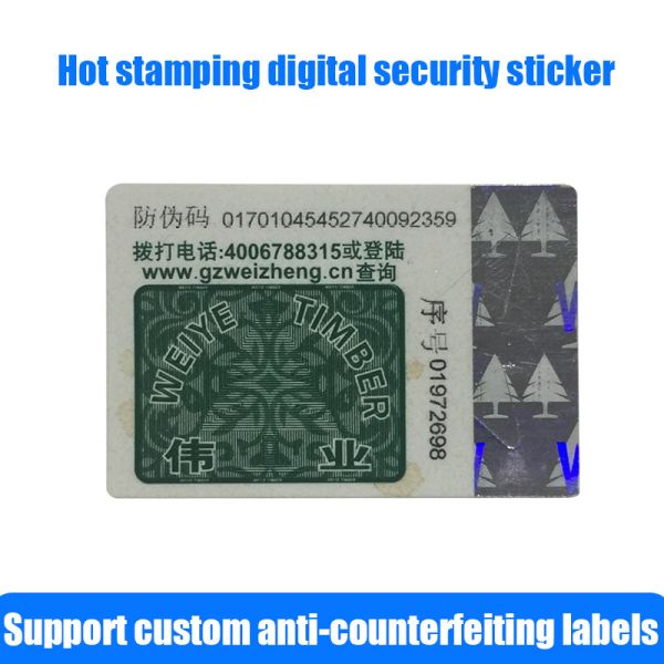 Silicone Paper Backingmaterial Hot Stamping Label Custom Order Glossy Finish Provides Excellent Print and Color Vibrancy