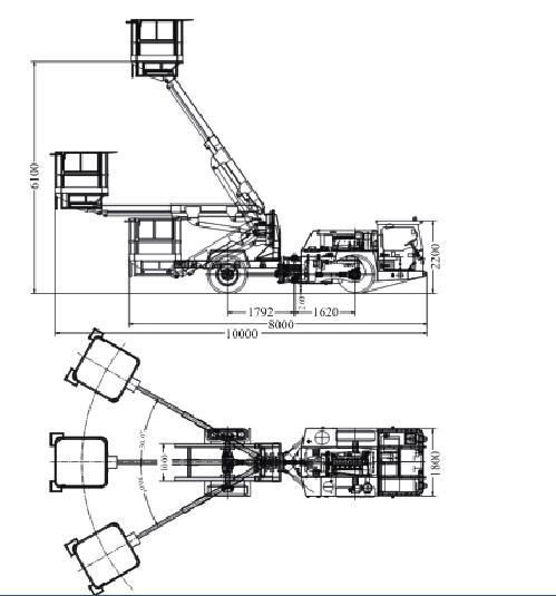 Underground Construction Lift Platform Truck Large Size Max Loading Weight 1t 30D Rotation