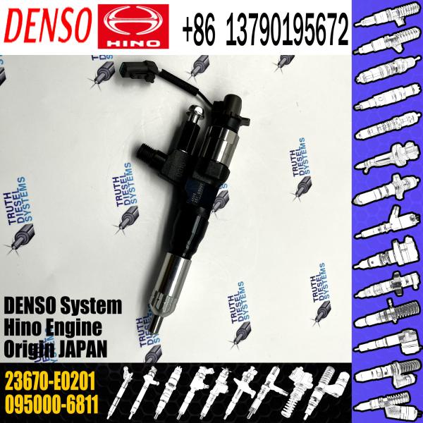 Injetor diesel 23670-E0201 095000-6811 do trilho comum de Hino J08E/J08C