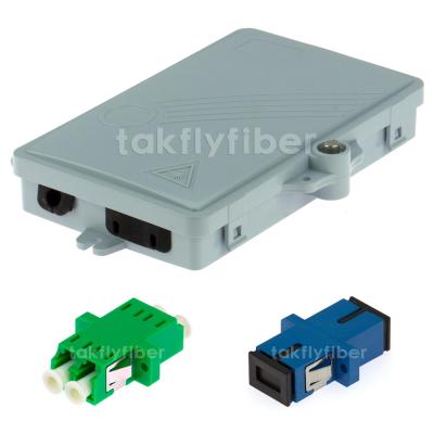 2 Core FTTH Indoor Optical Fiber Terminal Box RJ45 CAT5e MDF