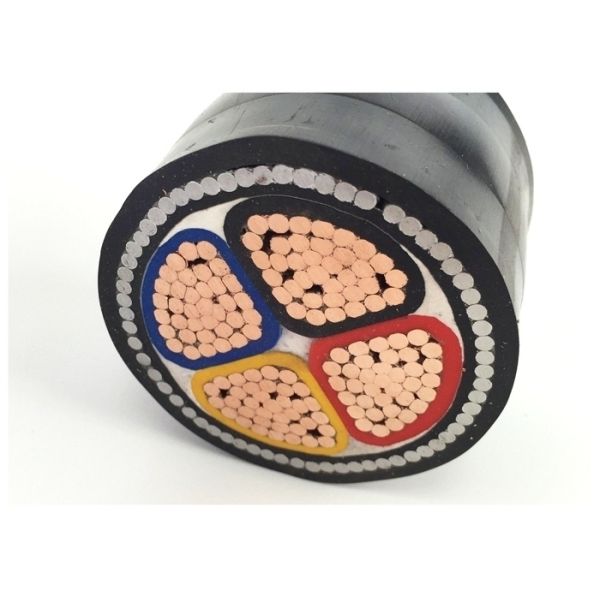 4 ядра 185 кв.мм SWA бронированный силовой кабель медный проводник XLPE / ПВХ с изоляцией стальной проволоки бронированн