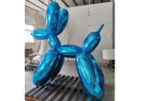 Le contemporain animal de sculpture en chien de ballon d'acier inoxydable a poli