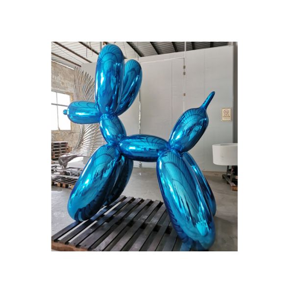 Сверстница скульптуры собаки воздушного шара нержавеющей стали животная отполировала