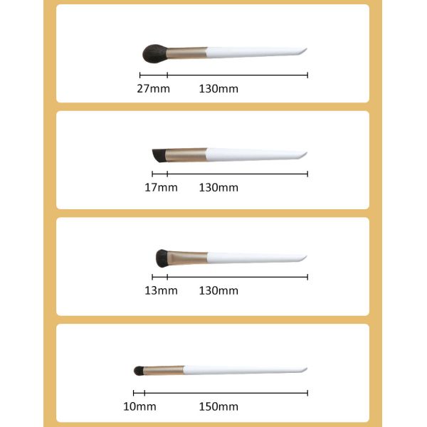 Custom Logo White Luxury Makeup Brush , Super Dense Powder Foundation Brush