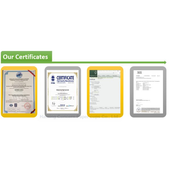 Custom Printing PLA Paper Cups 12oz Biodegradable Small Disposable Cups For Hot Drinks