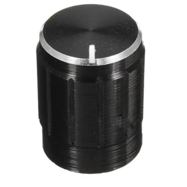 Botão de alumínio contínuo do potenciômetro do preto de Okystar 15*16mmh