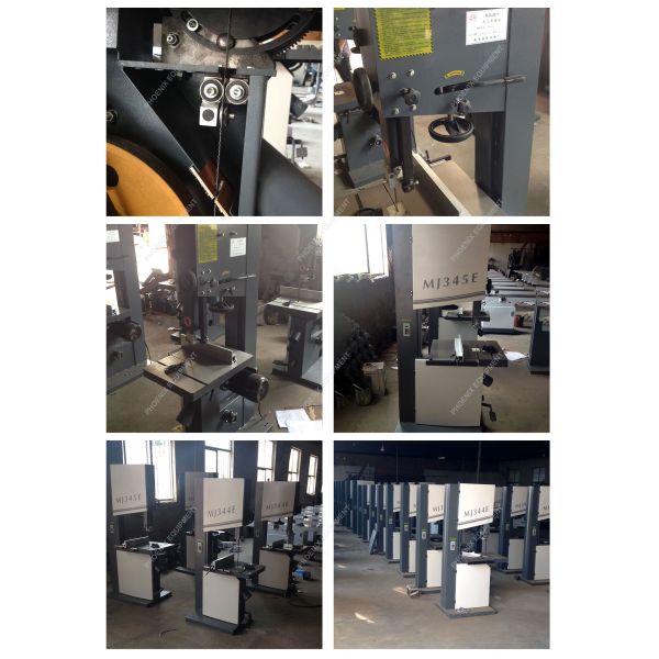 Garment Shops Can Adjust Cutting Angle with MJ345E Wood Cutting Vertical Band Saw