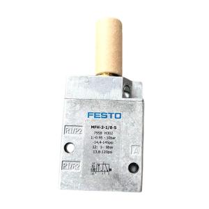 Original Factory FESTO Solenoid Valve MFH-3-1/8S Series 0692 Aluminum and Copper Light Gray for Offset Printing Machine