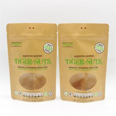 Food Grade Compostable 250g Kraft Paper Bag With Transparent Window