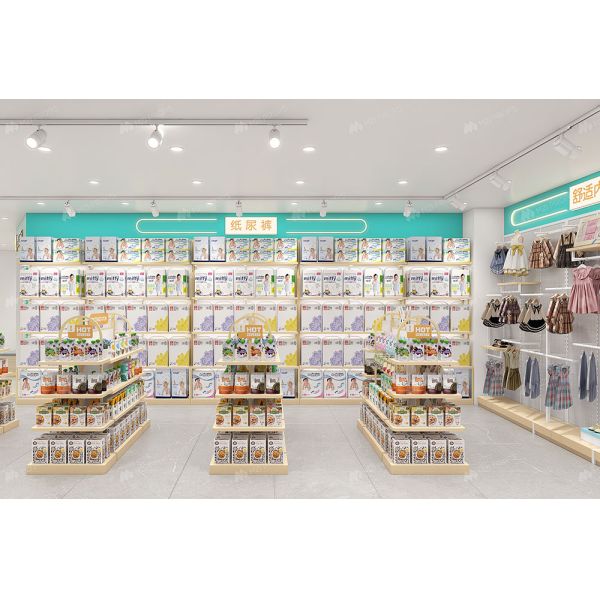 BBC018 Modern Minimalist Shop Design Baby Shop Clothes Display Interior Design Display Rack for Baby Store Furniture