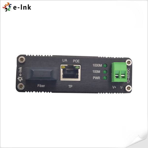 Convertidor industrial 1000Base-T de los medios de Ethernet del carril RJ45 3W del estruendo