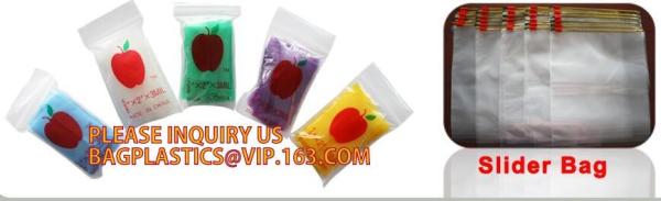 LDPE apple mini zip lock poly bag/printed plastic packaging bag, Apple Mini k Baggies Mix Colors 1.5x1.5