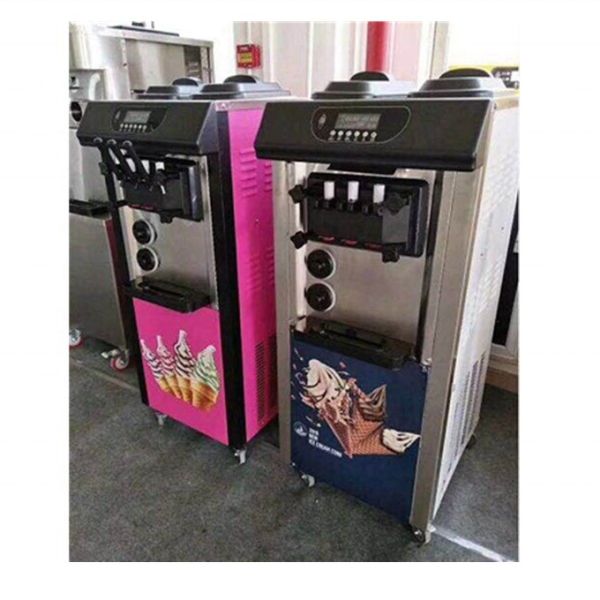 Quick Frozen 3 Flavors Commercial Ice Cream Machine with Pre-Cooling Keep Fresh System