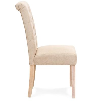 Nordic Leather Dining Room Chairs Tufted High Back  Optional Colour