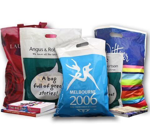 Custom Biodegradable Transparent  Supermarket PE  Packaging T-shirt Shopping Plastic Bag