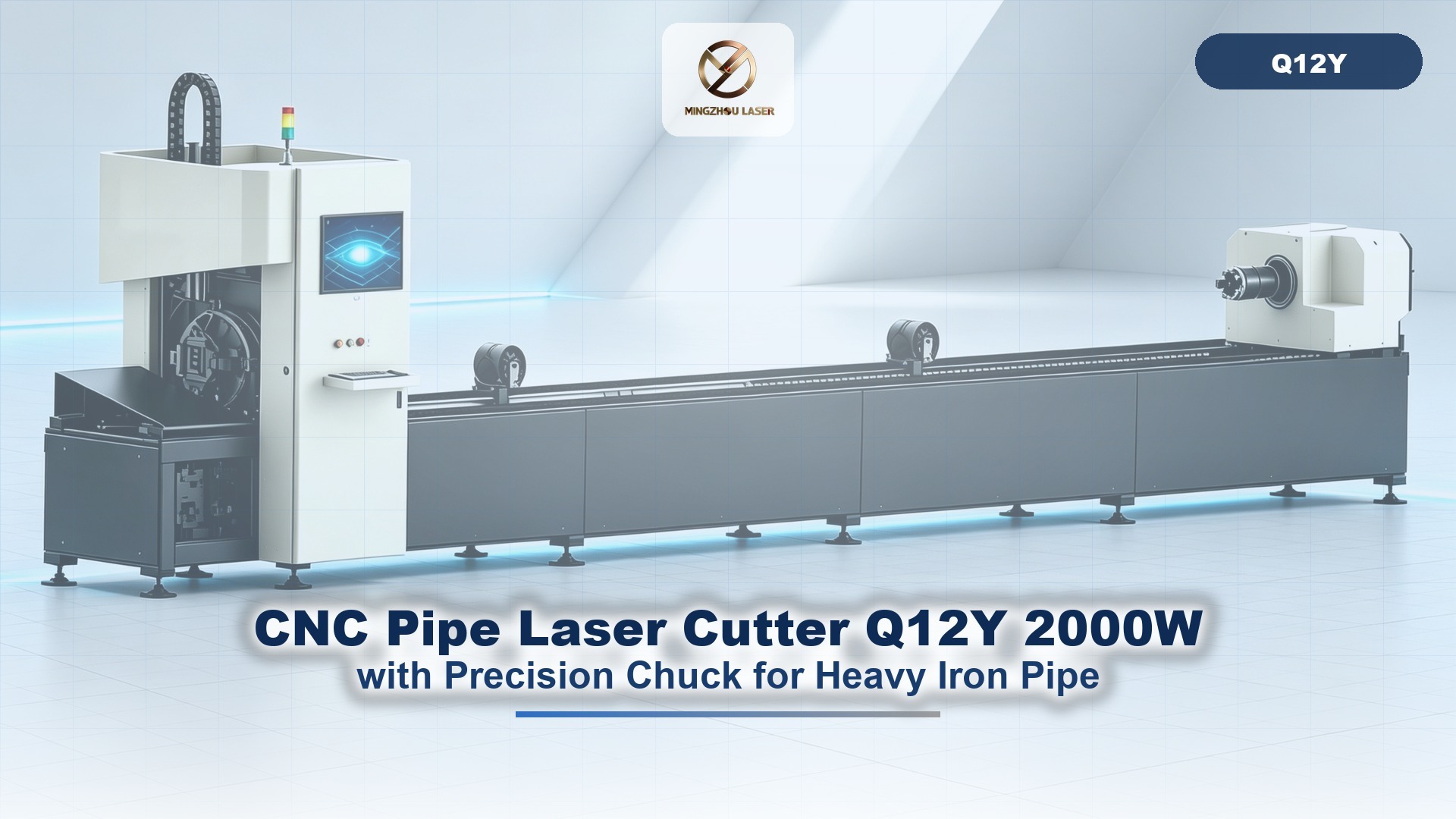 2000W CNC Pipe Laser Cutter with Precision Chuck for Heavy Iron Pipe Processing