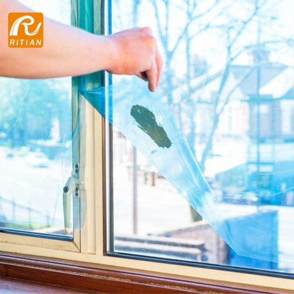 50 Micron Window Glass Protection Film with Acrylic Adhesive for Residue-Free Removal and Surface Protection