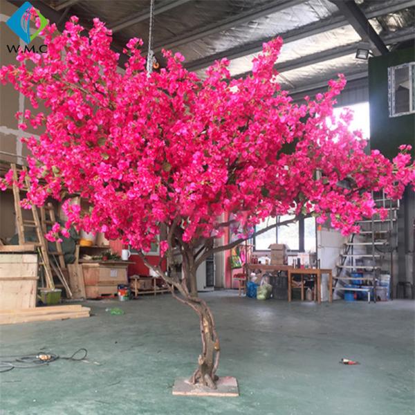 Large Artificial Flower Tree , Pink Bougainvillea Flower Tree For Wedding Party