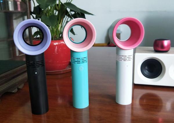 USB Mini Leafless Fan Portable Handheld Chargeable Mini Bladeless Fan