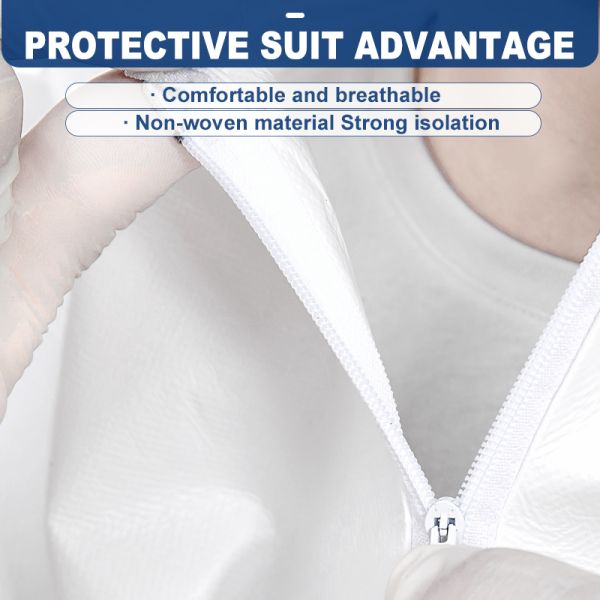 Disposable Microporous Coveralls - Anti-Static & Liquid-Proof Safety Suit with Type 5/6 Certification