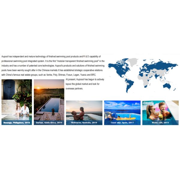 Луцитовый акриловый задний бассейн для виллы и пляжного дома