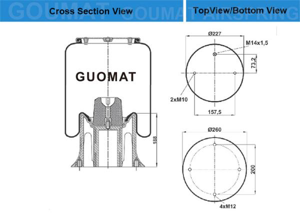 Truck Air Ride Suspension Kits W01-M58-7308 For 1314905 3-Series STD -1865753 4-Series STD