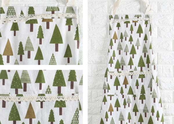 Puting Kitchen wear cooksmart wipe clean Apron pocket diablement fort cotton Hedgehog tree