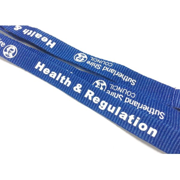 Staff Accessories Custom Polyester Lanyards , Safety Breakaway Lanyard Simply Printing Logo