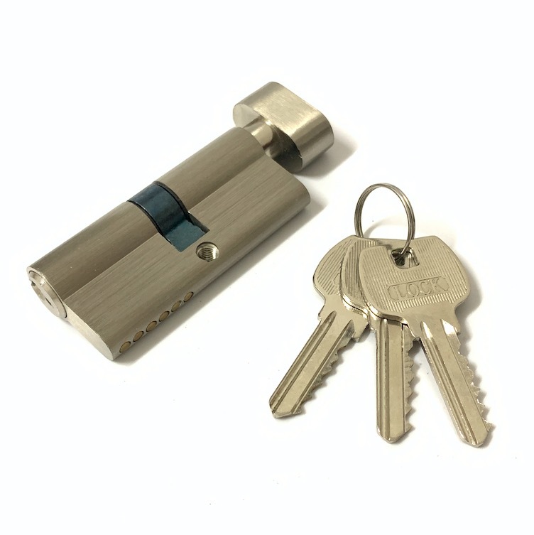 70mm Brass Cylinder Lock Customized Single Thumbturn Cylinder