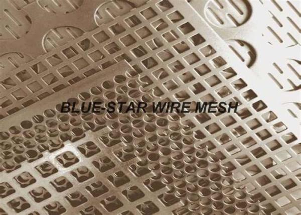 Gold Decorative Brass Perforated Metal Sheet With Holes Anti - Corrosion