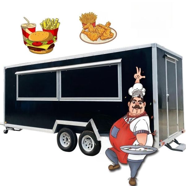 Garment Shops Used Square Food Trailer Kiosk Truck with Top Sale Ice Cream