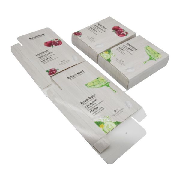 Custom Paper White Cosmetic Packaging Boxes For Facial Mask