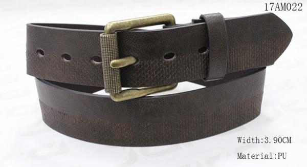 3.90cm Width Zinc Alloy Buckle Male Leather Belts , Special Patterns Mens Brown Belt For Jeans